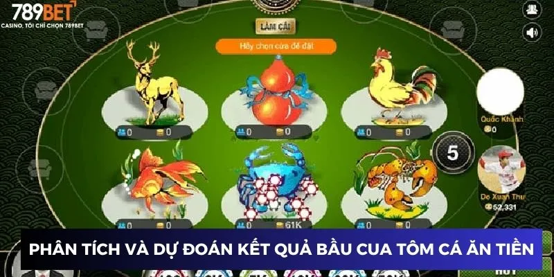 Phân tích và dự đoán kết quả bầu cua tôm cá ăn tiền